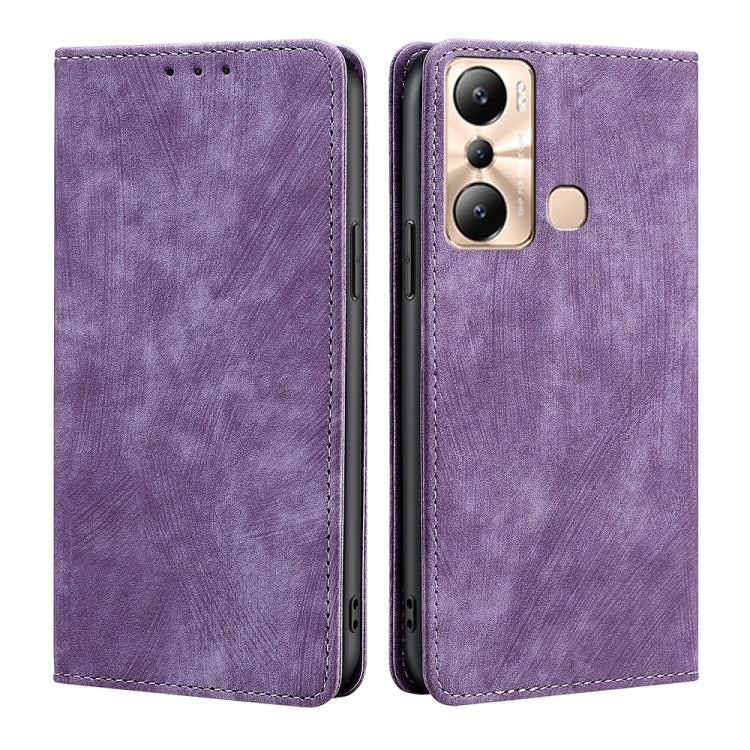 RFID Anti-theft Brush Magnetic Leather Phone Case, For Tecno Pop 6 Pro, For Infinix Hot 20i, For Infinix Hot 20S, For Tecno Pova 4
