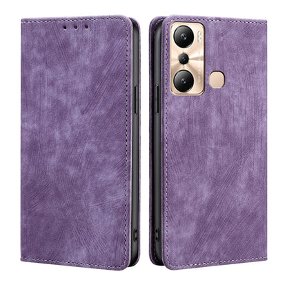 RFID Anti-theft Brush Magnetic Leather Phone Case, For Tecno Pop 6 Pro, For Infinix Hot 20i, For Infinix Hot 20S, For Tecno Pova 4