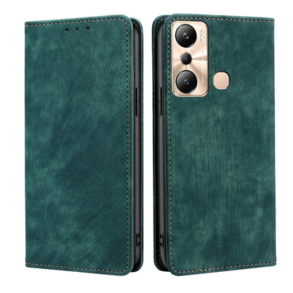 RFID Anti-theft Brush Magnetic Leather Phone Case, For Tecno Pop 6 Pro, For Infinix Hot 20i, For Infinix Hot 20S, For Tecno Pova 4