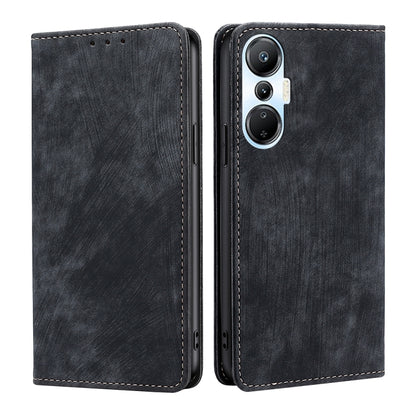 RFID Anti-theft Brush Magnetic Leather Phone Case, For Tecno Pop 6 Pro, For Infinix Hot 20i, For Infinix Hot 20S, For Tecno Pova 4