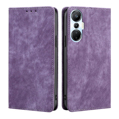 RFID Anti-theft Brush Magnetic Leather Phone Case, For Tecno Pop 6 Pro, For Infinix Hot 20i, For Infinix Hot 20S, For Tecno Pova 4