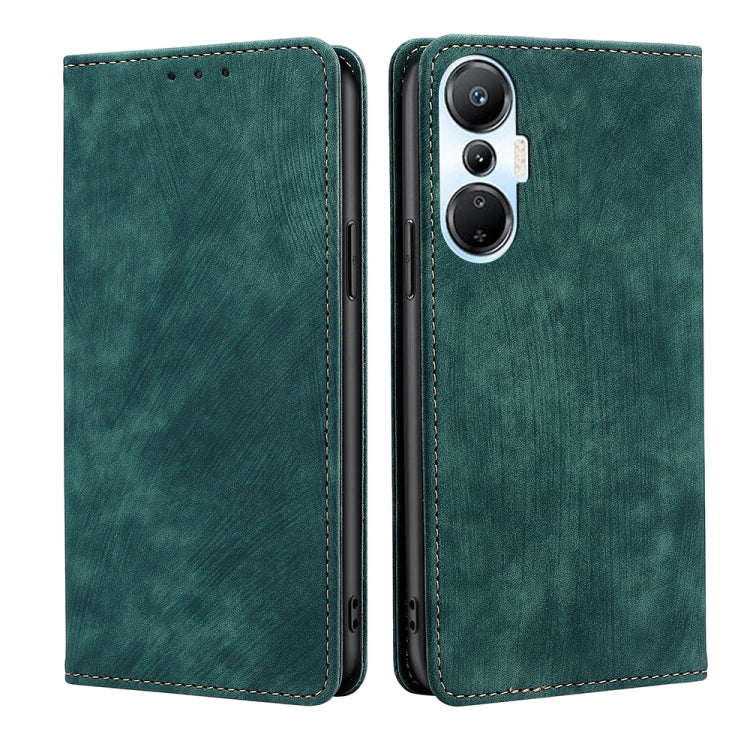 RFID Anti-theft Brush Magnetic Leather Phone Case, For Tecno Pop 6 Pro, For Infinix Hot 20i, For Infinix Hot 20S, For Tecno Pova 4