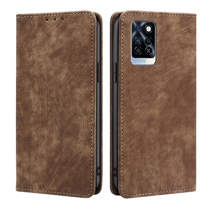 RFID Anti-theft Brush Magnetic Leather Phone Case, For Infinix Note 10 Pro, For Tecno Pova 4 Pro, For Infinix Note 11, For Infinix Smart 6 Plus