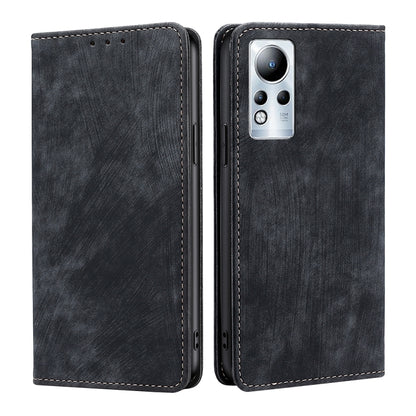 RFID Anti-theft Brush Magnetic Leather Phone Case, For Infinix Note 10 Pro, For Tecno Pova 4 Pro, For Infinix Note 11, For Infinix Smart 6 Plus