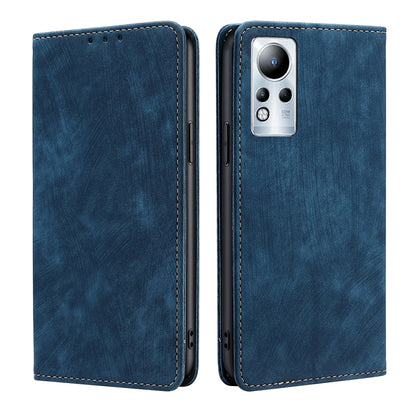 RFID Anti-theft Brush Magnetic Leather Phone Case, For Infinix Note 10 Pro, For Tecno Pova 4 Pro, For Infinix Note 11, For Infinix Smart 6 Plus