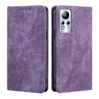 RFID Anti-theft Brush Magnetic Leather Phone Case, For Infinix Note 10 Pro, For Tecno Pova 4 Pro, For Infinix Note 11, For Infinix Smart 6 Plus