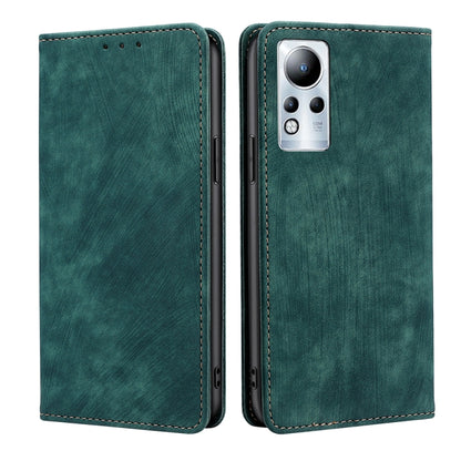 RFID Anti-theft Brush Magnetic Leather Phone Case, For Infinix Note 10 Pro, For Tecno Pova 4 Pro, For Infinix Note 11, For Infinix Smart 6 Plus