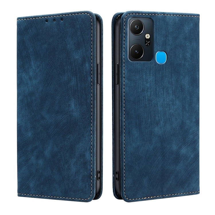 RFID Anti-theft Brush Magnetic Leather Phone Case, For Infinix Note 10 Pro, For Tecno Pova 4 Pro, For Infinix Note 11, For Infinix Smart 6 Plus