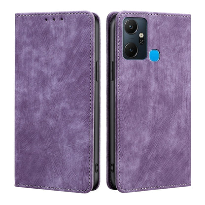 RFID Anti-theft Brush Magnetic Leather Phone Case, For Infinix Note 10 Pro, For Tecno Pova 4 Pro, For Infinix Note 11, For Infinix Smart 6 Plus