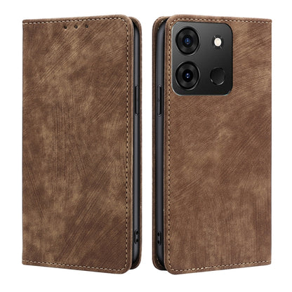 RFID Anti-theft Brush Magnetic Leather Phone Case, For Infinix Smart 7, For Infinix Zero 20, For vivo S16e, For vivo Y100 5G