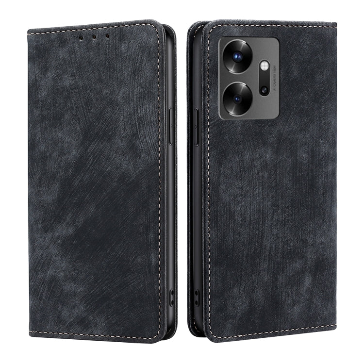 RFID Anti-theft Brush Magnetic Leather Phone Case, For Infinix Smart 7, For Infinix Zero 20, For vivo S16e, For vivo Y100 5G