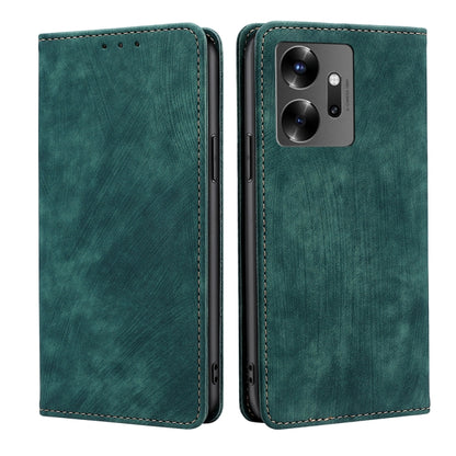 RFID Anti-theft Brush Magnetic Leather Phone Case, For Infinix Smart 7, For Infinix Zero 20, For vivo S16e, For vivo Y100 5G