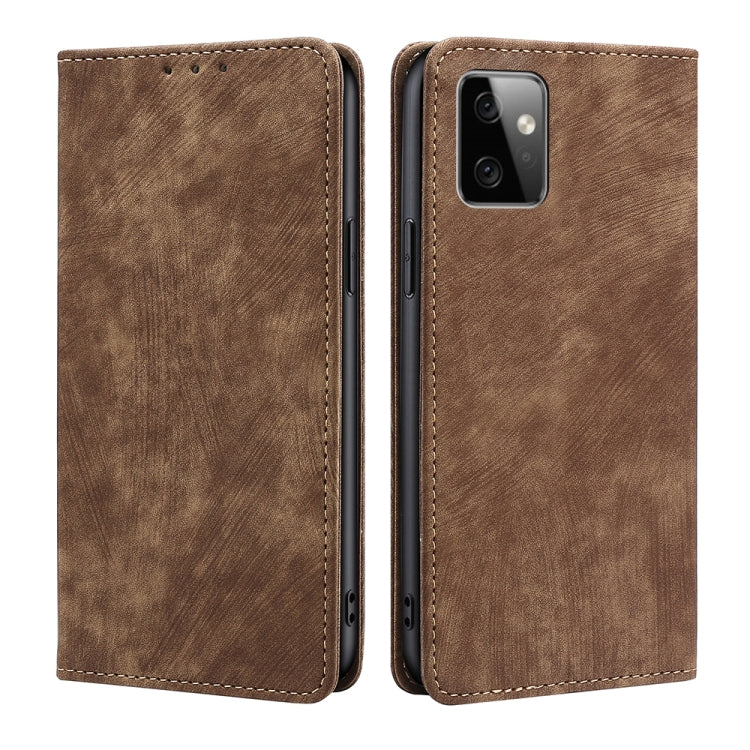 RFID Anti-theft Brush Magnetic Leather Phone Case, For Motorola Moto G Power 2023, For Nokia G22, For OnePlus Ace 2V 5G, For OPPO Find X6 5G