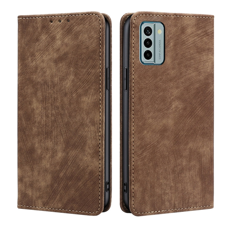 RFID Anti-theft Brush Magnetic Leather Phone Case, For Motorola Moto G Power 2023, For Nokia G22, For OnePlus Ace 2V 5G, For OPPO Find X6 5G