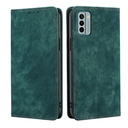 RFID Anti-theft Brush Magnetic Leather Phone Case, For Motorola Moto G Power 2023, For Nokia G22, For OnePlus Ace 2V 5G, For OPPO Find X6 5G