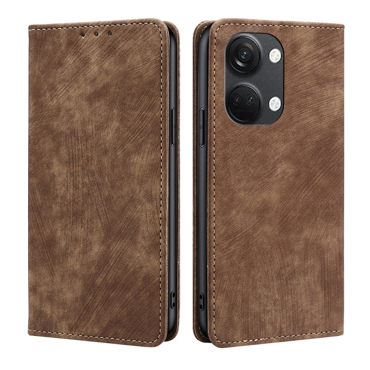 RFID Anti-theft Brush Magnetic Leather Phone Case, For Motorola Moto G Power 2023, For Nokia G22, For OnePlus Ace 2V 5G, For OPPO Find X6 5G
