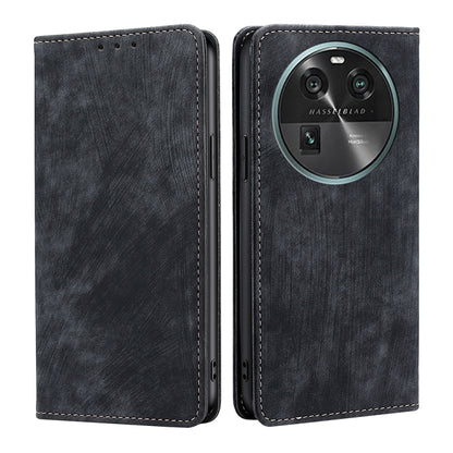 RFID Anti-theft Brush Magnetic Leather Phone Case, For Motorola Moto G Power 2023, For Nokia G22, For OnePlus Ace 2V 5G, For OPPO Find X6 5G