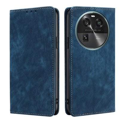 RFID Anti-theft Brush Magnetic Leather Phone Case, For Motorola Moto G Power 2023, For Nokia G22, For OnePlus Ace 2V 5G, For OPPO Find X6 5G