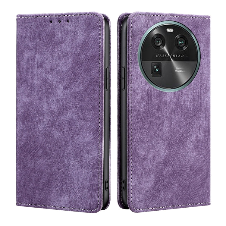RFID Anti-theft Brush Magnetic Leather Phone Case, For Motorola Moto G Power 2023, For Nokia G22, For OnePlus Ace 2V 5G, For OPPO Find X6 5G