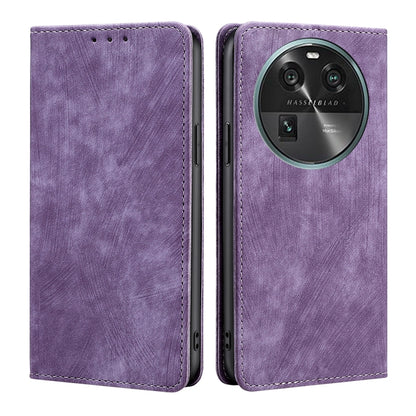 RFID Anti-theft Brush Magnetic Leather Phone Case, For Motorola Moto G Power 2023, For Nokia G22, For OnePlus Ace 2V 5G, For OPPO Find X6 5G
