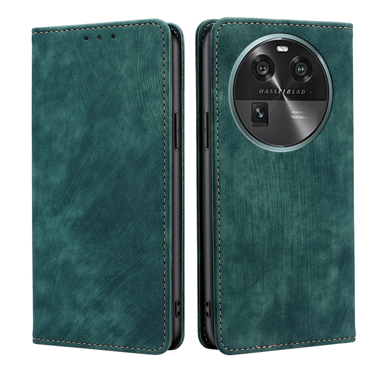 RFID Anti-theft Brush Magnetic Leather Phone Case, For Motorola Moto G Power 2023, For Nokia G22, For OnePlus Ace 2V 5G, For OPPO Find X6 5G