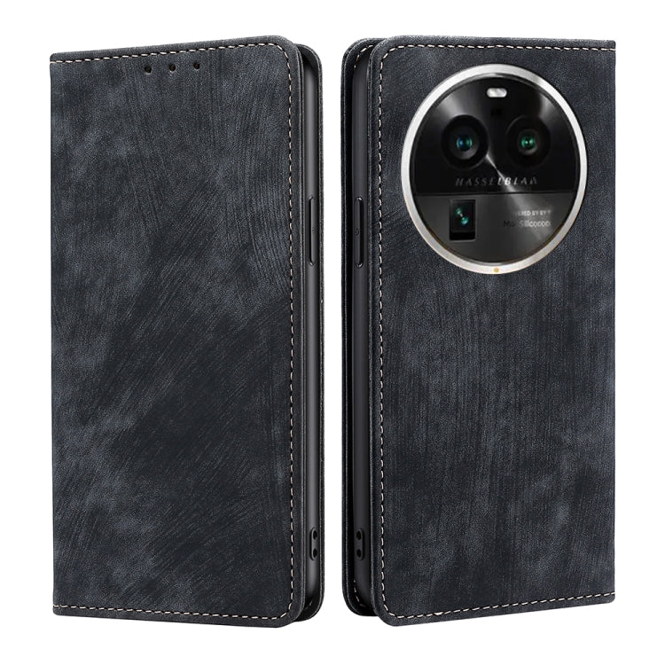 RFID Anti-theft Brush Magnetic Leather Phone Case, For OPPO Find X6 Pro 5G, For Realme C55 4G, For Realme GT Neo 5 / GT3 / GT Neo 5 240W, For Infinix Hot 11 Russian Version