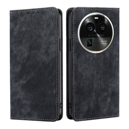 RFID Anti-theft Brush Magnetic Leather Phone Case, For OPPO Find X6 Pro 5G, For Realme C55 4G, For Realme GT Neo 5 / GT3 / GT Neo 5 240W, For Infinix Hot 11 Russian Version