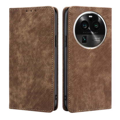 RFID Anti-theft Brush Magnetic Leather Phone Case, For OPPO Find X6 Pro 5G, For Realme C55 4G, For Realme GT Neo 5 / GT3 / GT Neo 5 240W, For Infinix Hot 11 Russian Version