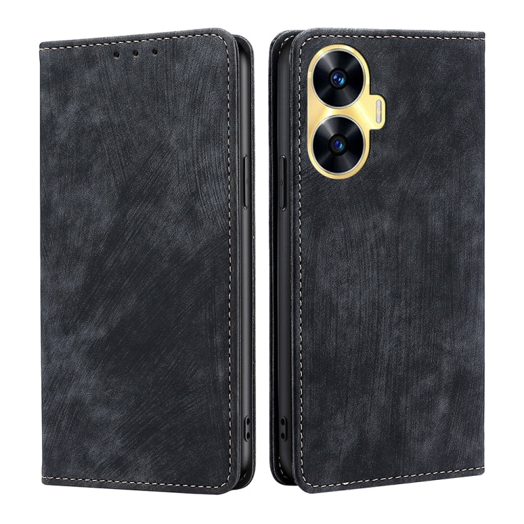RFID Anti-theft Brush Magnetic Leather Phone Case, For OPPO Find X6 Pro 5G, For Realme C55 4G, For Realme GT Neo 5 / GT3 / GT Neo 5 240W, For Infinix Hot 11 Russian Version