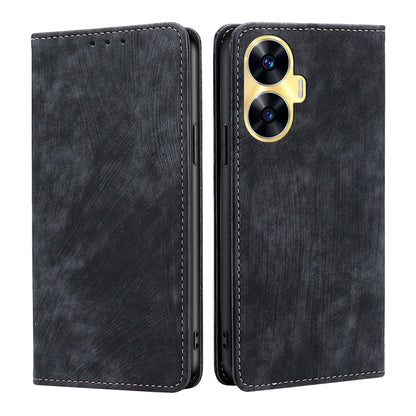 RFID Anti-theft Brush Magnetic Leather Phone Case, For OPPO Find X6 Pro 5G, For Realme C55 4G, For Realme GT Neo 5 / GT3 / GT Neo 5 240W, For Infinix Hot 11 Russian Version