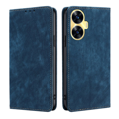 RFID Anti-theft Brush Magnetic Leather Phone Case, For OPPO Find X6 Pro 5G, For Realme C55 4G, For Realme GT Neo 5 / GT3 / GT Neo 5 240W, For Infinix Hot 11 Russian Version