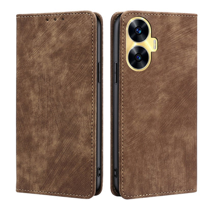 RFID Anti-theft Brush Magnetic Leather Phone Case, For OPPO Find X6 Pro 5G, For Realme C55 4G, For Realme GT Neo 5 / GT3 / GT Neo 5 240W, For Infinix Hot 11 Russian Version