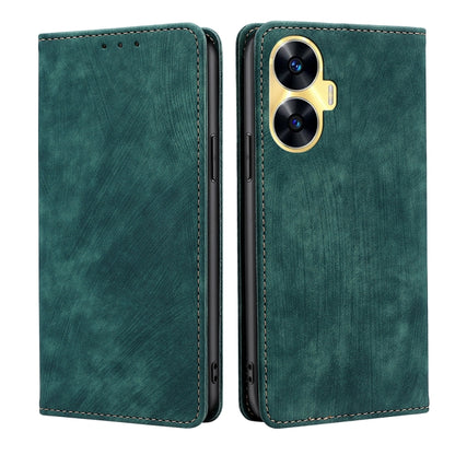 RFID Anti-theft Brush Magnetic Leather Phone Case, For OPPO Find X6 Pro 5G, For Realme C55 4G, For Realme GT Neo 5 / GT3 / GT Neo 5 240W, For Infinix Hot 11 Russian Version