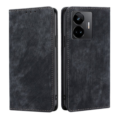 RFID Anti-theft Brush Magnetic Leather Phone Case, For OPPO Find X6 Pro 5G, For Realme C55 4G, For Realme GT Neo 5 / GT3 / GT Neo 5 240W, For Infinix Hot 11 Russian Version
