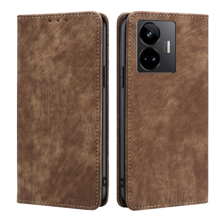 RFID Anti-theft Brush Magnetic Leather Phone Case, For OPPO Find X6 Pro 5G, For Realme C55 4G, For Realme GT Neo 5 / GT3 / GT Neo 5 240W, For Infinix Hot 11 Russian Version