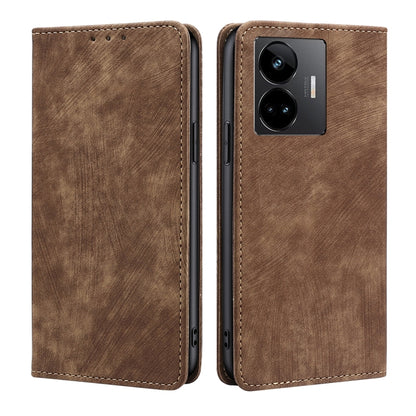 RFID Anti-theft Brush Magnetic Leather Phone Case, For OPPO Find X6 Pro 5G, For Realme C55 4G, For Realme GT Neo 5 / GT3 / GT Neo 5 240W, For Infinix Hot 11 Russian Version