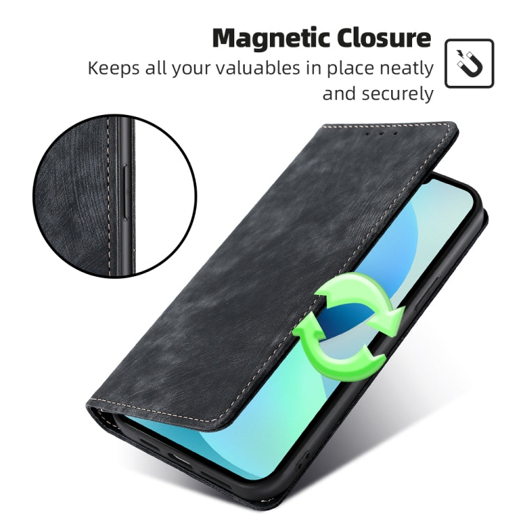 RFID Anti-theft Brush Magnetic Leather Phone Case, For Tecno Camon 19 Neo, For Infinix Hot 12i, For Infinix Hot 20 4G, For Tecno Camon 19 / 19 Pro