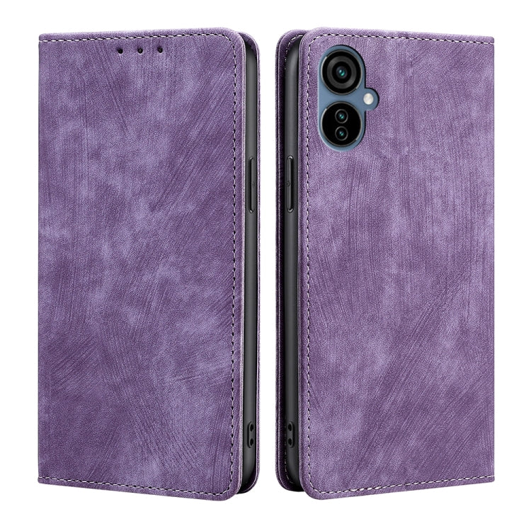 RFID Anti-theft Brush Magnetic Leather Phone Case, For Tecno Camon 19 Neo, For Infinix Hot 12i, For Infinix Hot 20 4G, For Tecno Camon 19 / 19 Pro