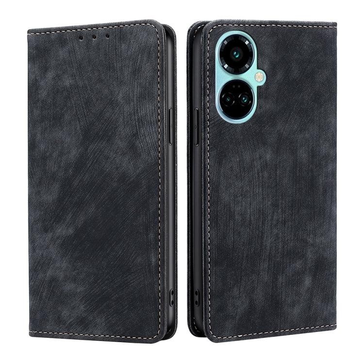 RFID Anti-theft Brush Magnetic Leather Phone Case, For Tecno Camon 19 Neo, For Infinix Hot 12i, For Infinix Hot 20 4G, For Tecno Camon 19 / 19 Pro
