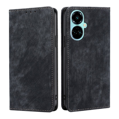 RFID Anti-theft Brush Magnetic Leather Phone Case, For Tecno Camon 19 Neo, For Infinix Hot 12i, For Infinix Hot 20 4G, For Tecno Camon 19 / 19 Pro