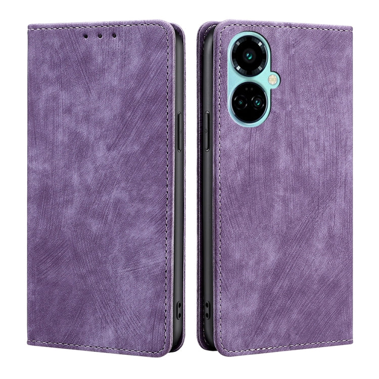RFID Anti-theft Brush Magnetic Leather Phone Case, For Tecno Camon 19 Neo, For Infinix Hot 12i, For Infinix Hot 20 4G, For Tecno Camon 19 / 19 Pro