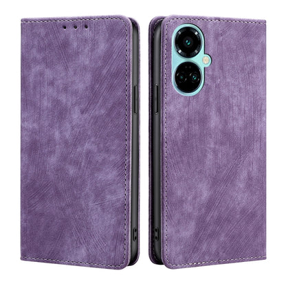 RFID Anti-theft Brush Magnetic Leather Phone Case, For Tecno Camon 19 Neo, For Infinix Hot 12i, For Infinix Hot 20 4G, For Tecno Camon 19 / 19 Pro