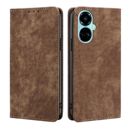 RFID Anti-theft Brush Magnetic Leather Phone Case, For Tecno Camon 19 Neo, For Infinix Hot 12i, For Infinix Hot 20 4G, For Tecno Camon 19 / 19 Pro