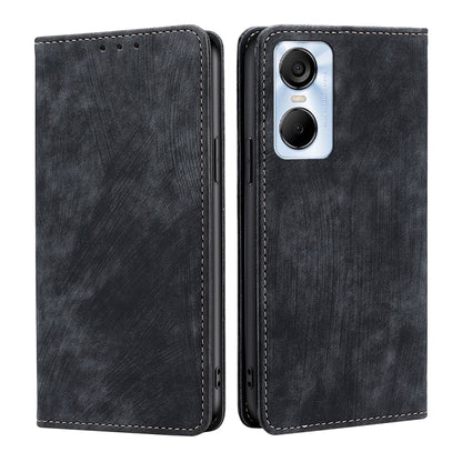 RFID Anti-theft Brush Magnetic Leather Phone Case, For Tecno Pop 6 Pro, For Infinix Hot 20i, For Infinix Hot 20S, For Tecno Pova 4