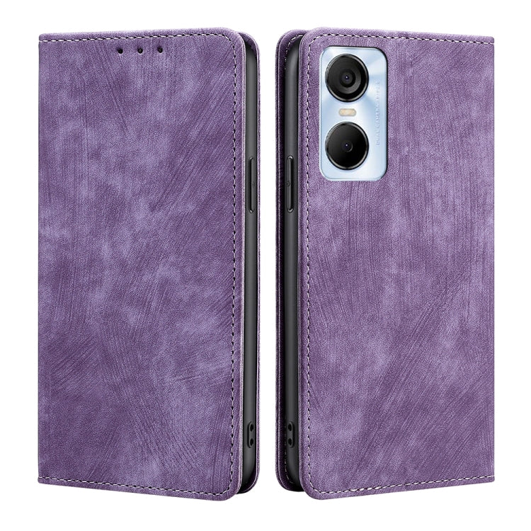RFID Anti-theft Brush Magnetic Leather Phone Case, For Tecno Pop 6 Pro, For Infinix Hot 20i, For Infinix Hot 20S, For Tecno Pova 4