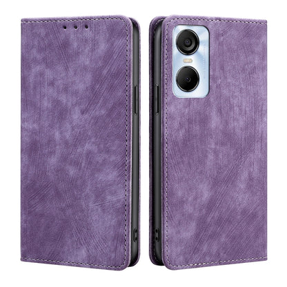 RFID Anti-theft Brush Magnetic Leather Phone Case, For Tecno Pop 6 Pro, For Infinix Hot 20i, For Infinix Hot 20S, For Tecno Pova 4
