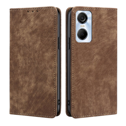 RFID Anti-theft Brush Magnetic Leather Phone Case, For Tecno Pop 6 Pro, For Infinix Hot 20i, For Infinix Hot 20S, For Tecno Pova 4