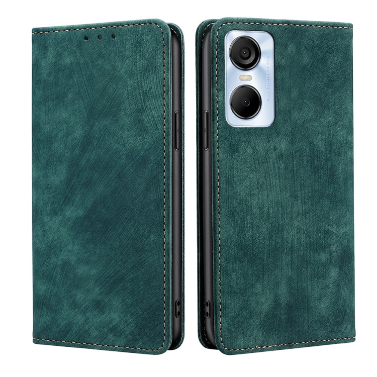 RFID Anti-theft Brush Magnetic Leather Phone Case, For Tecno Pop 6 Pro, For Infinix Hot 20i, For Infinix Hot 20S, For Tecno Pova 4