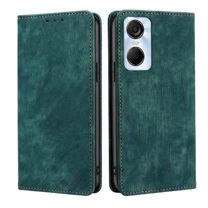 RFID Anti-theft Brush Magnetic Leather Phone Case, For Tecno Pop 6 Pro, For Infinix Hot 20i, For Infinix Hot 20S, For Tecno Pova 4