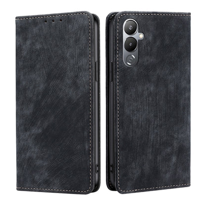 RFID Anti-theft Brush Magnetic Leather Phone Case, For Tecno Pop 6 Pro, For Infinix Hot 20i, For Infinix Hot 20S, For Tecno Pova 4